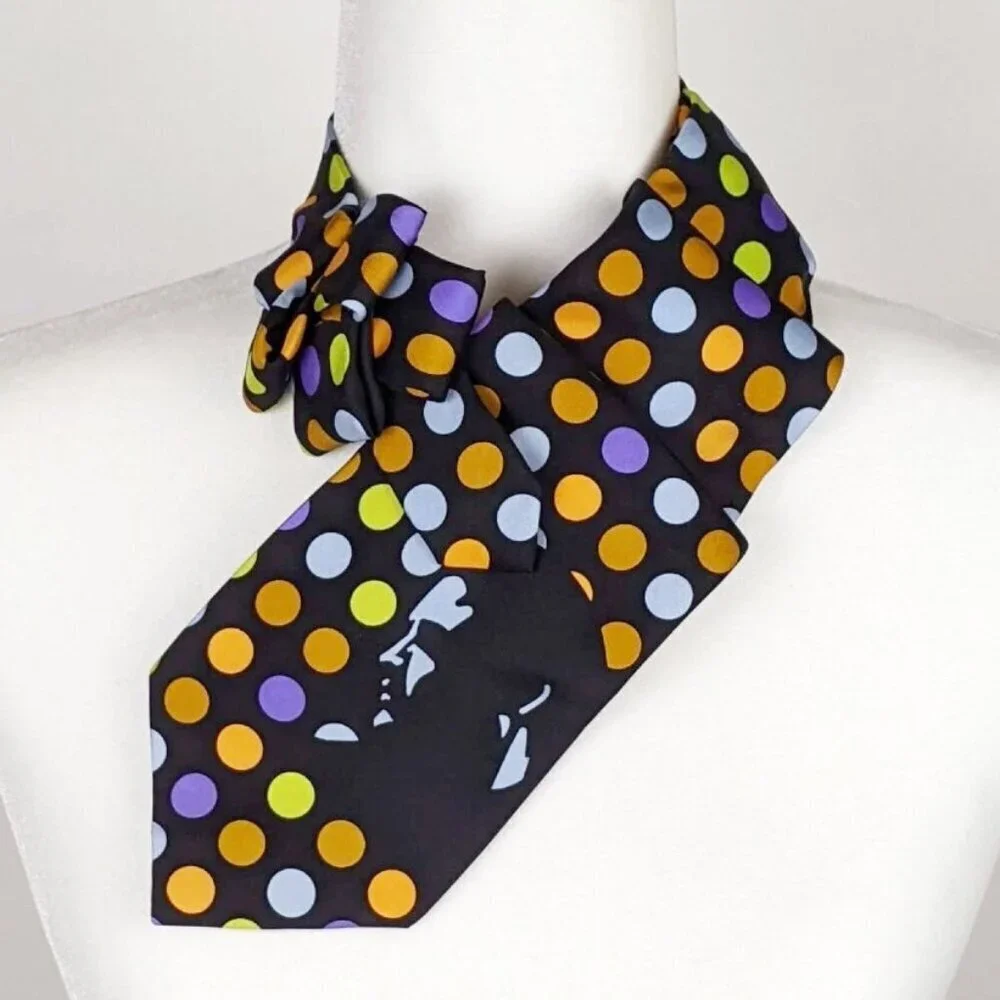 Ogsplosh Women's Ascot Scarf Polka Dots And Elvis